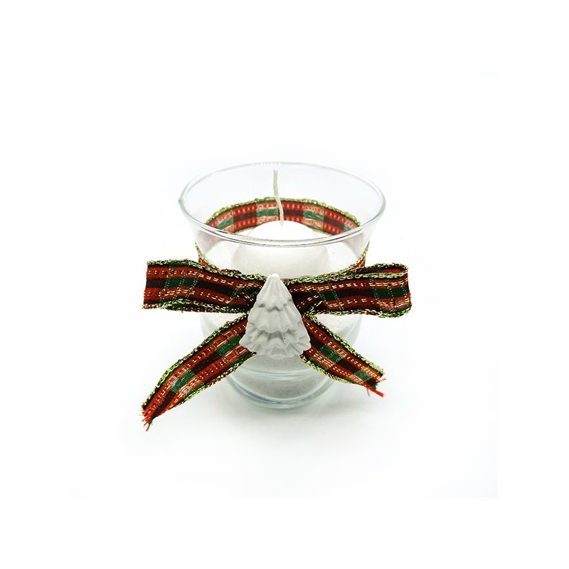 Vasetto decorato con nastro scozzese Vasetto decorato con nastro scozzese
