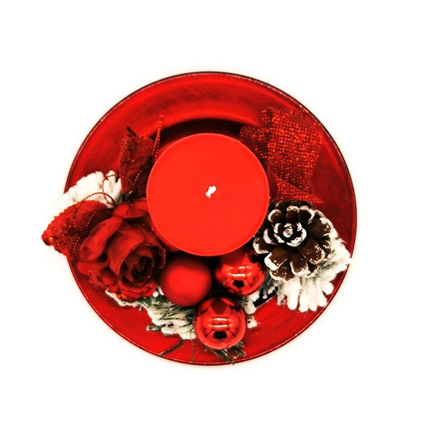 Centrotavola con moccolo